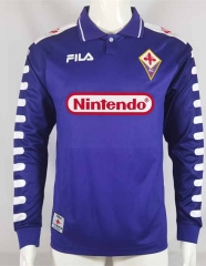 Retro Version 98-99 Fiorentina Home Purple LS Thailand Soccer Jersey AAA-503