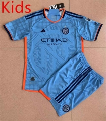 2023-2024 New York City Home Blue Kids/Youth Soccer Uniform-AY