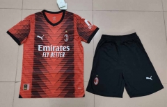 2023-2024 AC Milan Home Red&Black Soccer Uniform-718