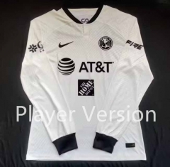 Player Version 2023-2024 Club America 2nd Away White LS Thailand Soccer Jersey AAA-518