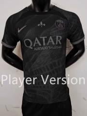 Player Version 2023-2024 Paris Black Thailand Soccer Jersey AAA