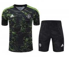 2023-2024 Manchester United Black&Green Thailand Soccer Jersey Uniform-418