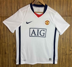 Retro Version 07-08 Manchester United White Thailand Soccer Jersey AAA-SL