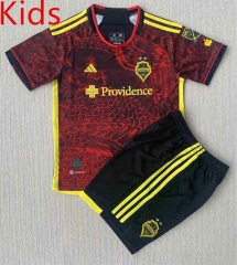 2023-2024 Seattle Sounders Away Red Kids/Youth Soccer Uniform-AY
