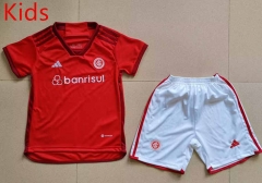 2023-2024 Brazil SC Internacional Home Red Kids/Youth Soccer Uniform-8975