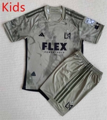 2023-2024 Los Angeles FC Away Gray Kids/Youth Soccer Uniform-AY