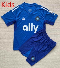 2023-2024 Charlotte FC Goalkeeper Blue Kids/Youth Soccer Uniform-AY