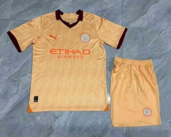 2023-2024 Manchester City Yellow Soccer Uniform-709