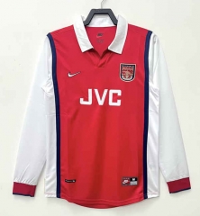 Retro Version 1998 Arsenal Home Red LS Thailand Soccer Jersey AAA-6590