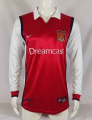Retro Version 99-00 Arsenal Home Red LS Thailand Soccer Jersey AAA-503