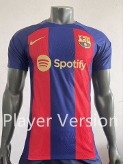 Player Version 2023-2024 Barcelona Home Red&Blue Thailand Soccer Jersey AAA-518