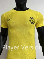 Player Version 2023-2024 Malaysia Home Yellow Thailand Soccer Jersey AAA-8407