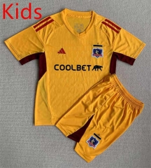 2023-2024 Colo-Colo Goalkeeper Yellow Kid/Youth Soccer Uniform-AY