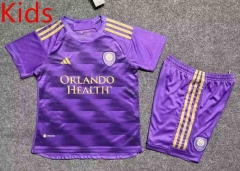 2023-2024 Orlando City Home Purple Kids/Youth Soccer Uniform-8975