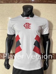 Player Version 2023-2024 Flamengo White Thailand Soccer Jersey AAA-CS