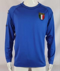 Retro Version 2000 Italy Home Blue LS Thailand Soccer Jersey AAA-503