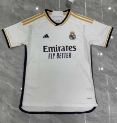 (S-4XL) 2023-2024 Correct Version Real Madrid Home White Thailand Soccer Jersey AAA-818