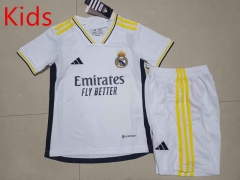 2023-2024 Real Madrid Home White Kids/Youth Soccer Uniform-507