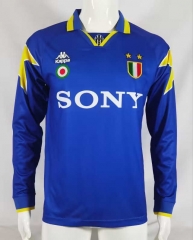 Retro Version 95-96 Juventus Blue LS Thailand Soccer Jersey AAA-503