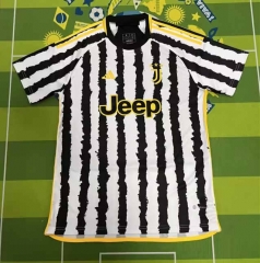2023-2024 Juventus Home Black&White Thailand Soccer Jersey AAA-HR