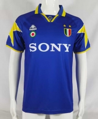 Retro Version 95-96 Juventus Away Blue Thailand Soccer Jersey AAA-503