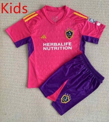 2023-2024 Los Angeles Galaxy Goalkeeper Pink Kids/Youth Soccer Uniform-AY