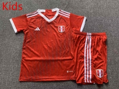 2023-2024 Peru Away Red Kids/Youth Soccer Uniform-7809
