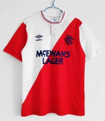 Retro Version 87-88 Rangers Away Red&White Thailand Soccer Jersey AAA-C1046