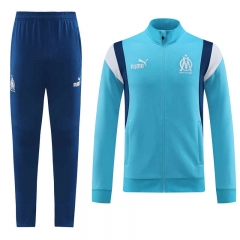 2023-2024 Olympique Marseille Light Blue Thailand Soccer Jacket Uniform-LH