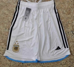 2022-2023 (3Stars) Argentina White Thailand Soccer Shorts