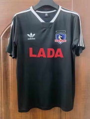 Retro Version 1991 Colo-Colo Away Black Thailand Soccer Jersey AAA-7T
