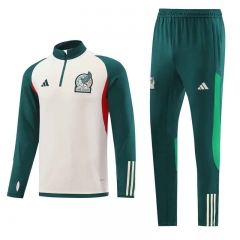 2022-2023 Mexico Beige Thailand Soccer Tracksuit -411