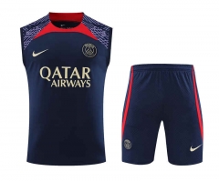 2023-2024 Paris Royal Blue Thailand Soccer Vest Uniform-418