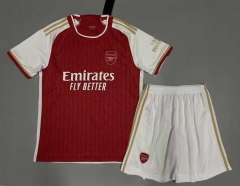 Without Brand Logo 2023-2024 Arsenal Red Soccer Uniform-9031