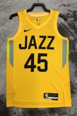 2023 Utah Jazz Yellow #45 NBA Jersey-311