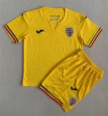 2023-2024 Romania Home Yellow Soccer Uniform-AY