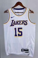 2023 Round Collar Los Angeles Lakers White #15 NBA Jersey-311