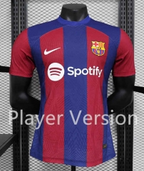 Player Version Correct version 2023-2024 Barcelona Red&Blue Thailand Soccer Jersey AAA-4514