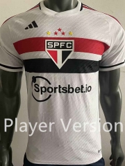 Player Version 2023-2024 Sao Paulo Futebol Clube Home White Thailand Soccer Jersey AAA-518