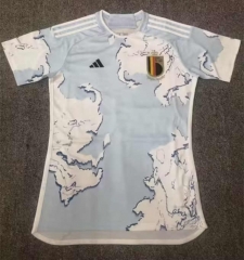 2023-2024 Belgium Away Blue&White Thailand Soccer Jersey AAA-8381