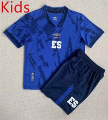 2023-2024 El Salvador Home Blue Kids/Youth Soccer Uniform-AY