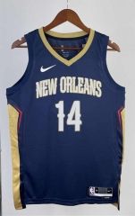 2023 New Orleans Pelicans Navy Blue #14 NBA Jersey-311