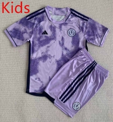 2023-2024 Scotland Away Purple Kids/Youth Soccer Uniform-AY