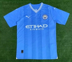 2023-2024 Correct Version Manchester City Home Blue Thailand Soccer Jersey AAA-416