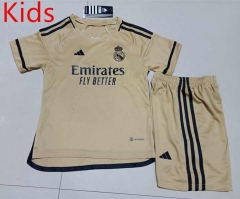 2023-2024 Real Madrid Khaki Kids/Youth Soccer Uniform-507