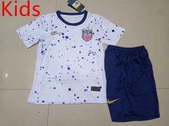 2023-2024 USA Home White Kids/Youth Soccer Unifrom-507