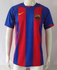 Retro Version 04-05 Barcelona Home Red&Blue Thailand Soccer Jersey AAA-503