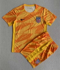 2023-2024 USA Goalkeeper Yellow Soccer Unifrom-AY