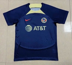 (S-3XL) 2023-2024 Club América Royal Blue Thailand Training Soccer Jersey AAA-818