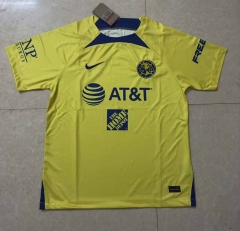 (S-4XL) 2022-2023 Club America Home Yellow Thailand Soccer Jersey AAA-818